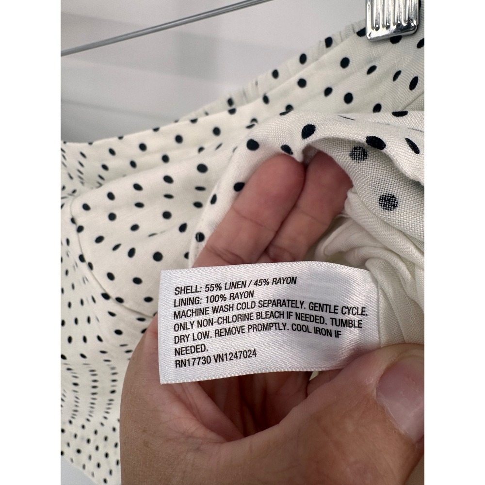 Kate Spade for Target Shorts Womens Small Cream Polka Dot Linen Blend NWT - Picture 7 of 11